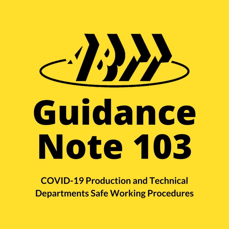 Guidance Note 103 - COVID-19 Production And Technical Departments Safe ...